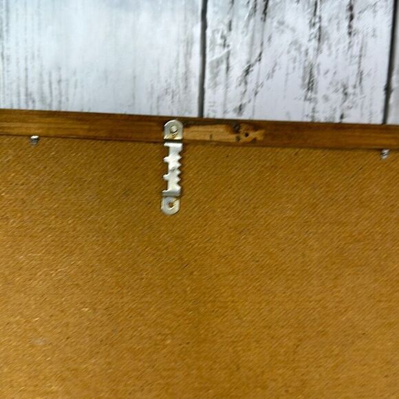 Vintage Punch Needle Native American Girl with Child Framed Picture - Picture 5 of 6